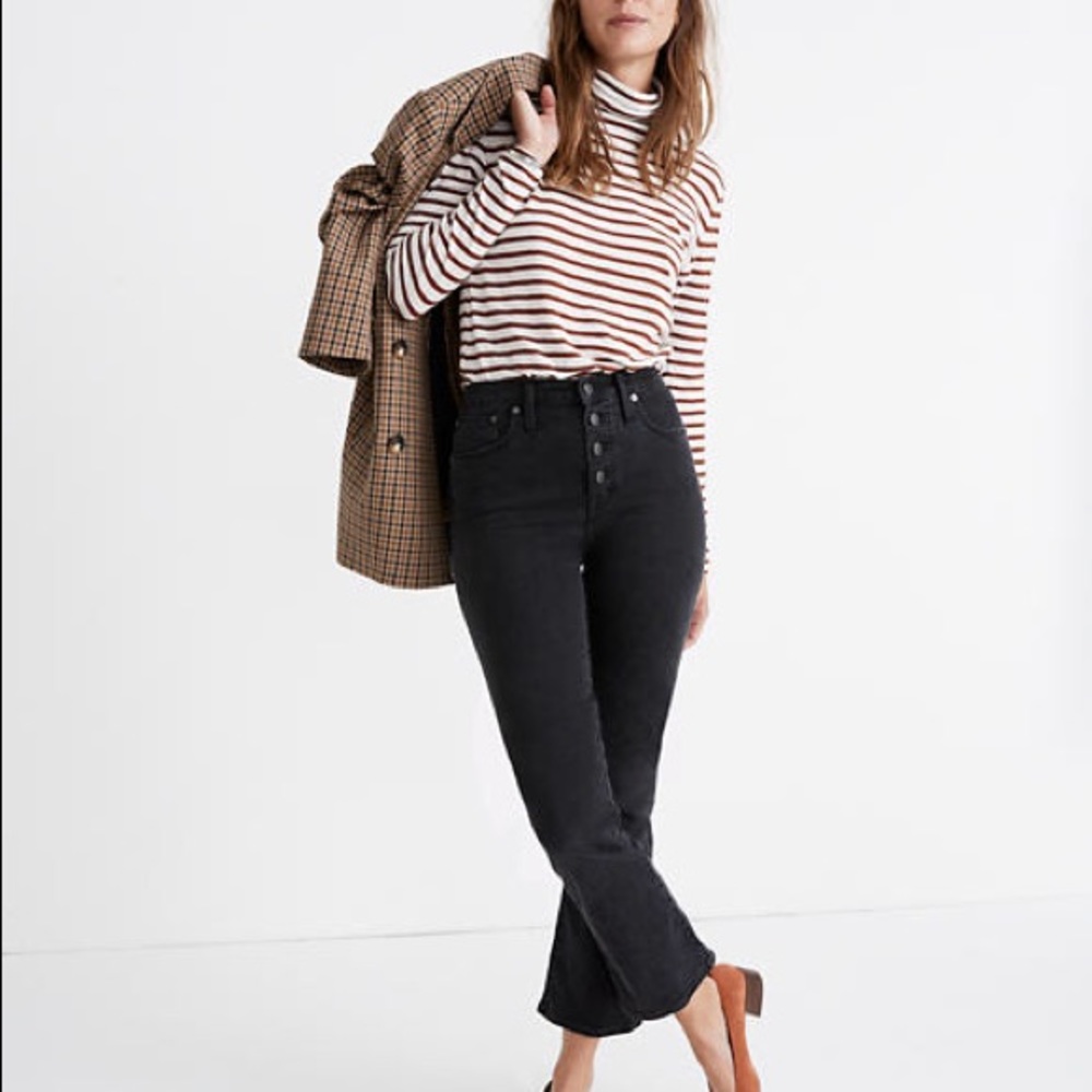 Madewell Cali Demi-Boot Jeans In Gray:Button-Front